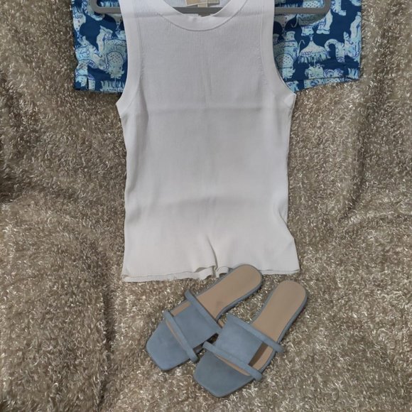 NWOT NEW Womens Euro Sz. 39 US 8-8.5 Minimalist CutOut Slide Sandals - Picture 8 of 8